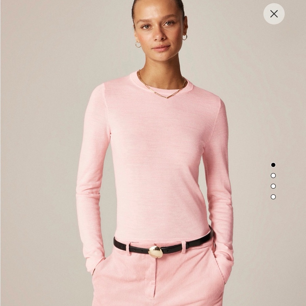 Carolyn fitted crewneck sweater in merino wool